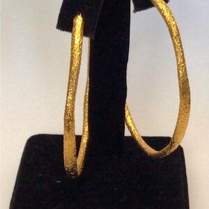 Alexis Bittar Large Gold Hoop Earrings Pre-loved